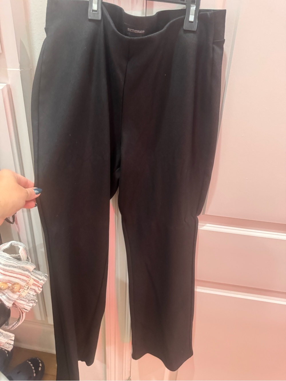 Dictionary Straight-Leg Black Women's Pants